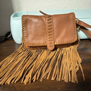 Scully Leather Fringe Bag